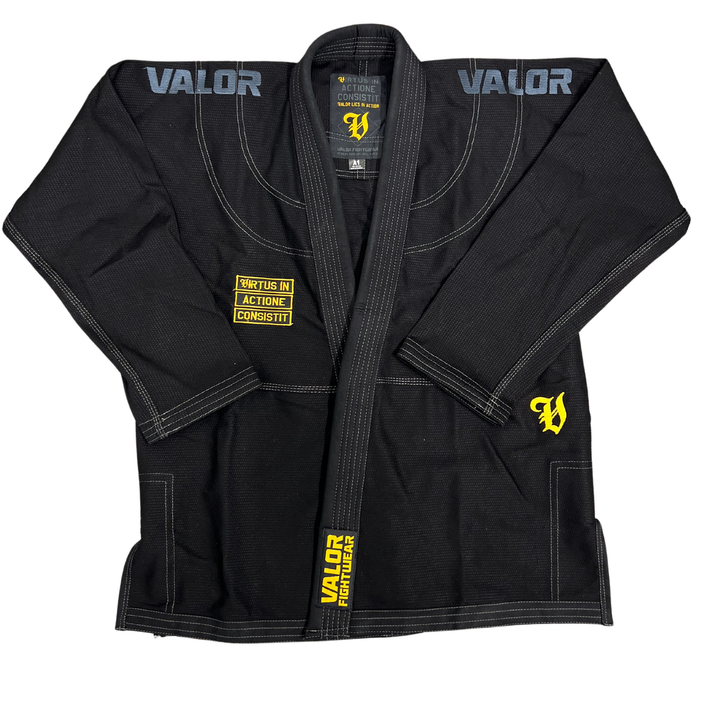 VALOR IN ACTIONE KIMONO BLACK BJJ GI Valor Fightwear