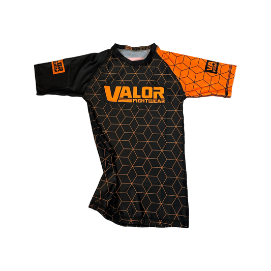 KIDS VALOR GEO ORANGE RASHGUARD