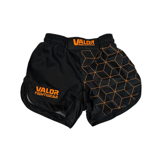 KIDS VALOR GEO ORANGE SHORTS