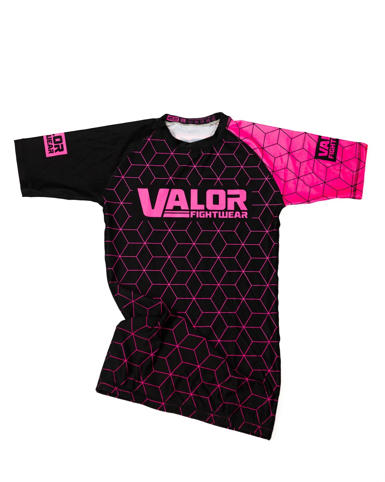 KIDS VALOR GEO PINK RASHGUARD