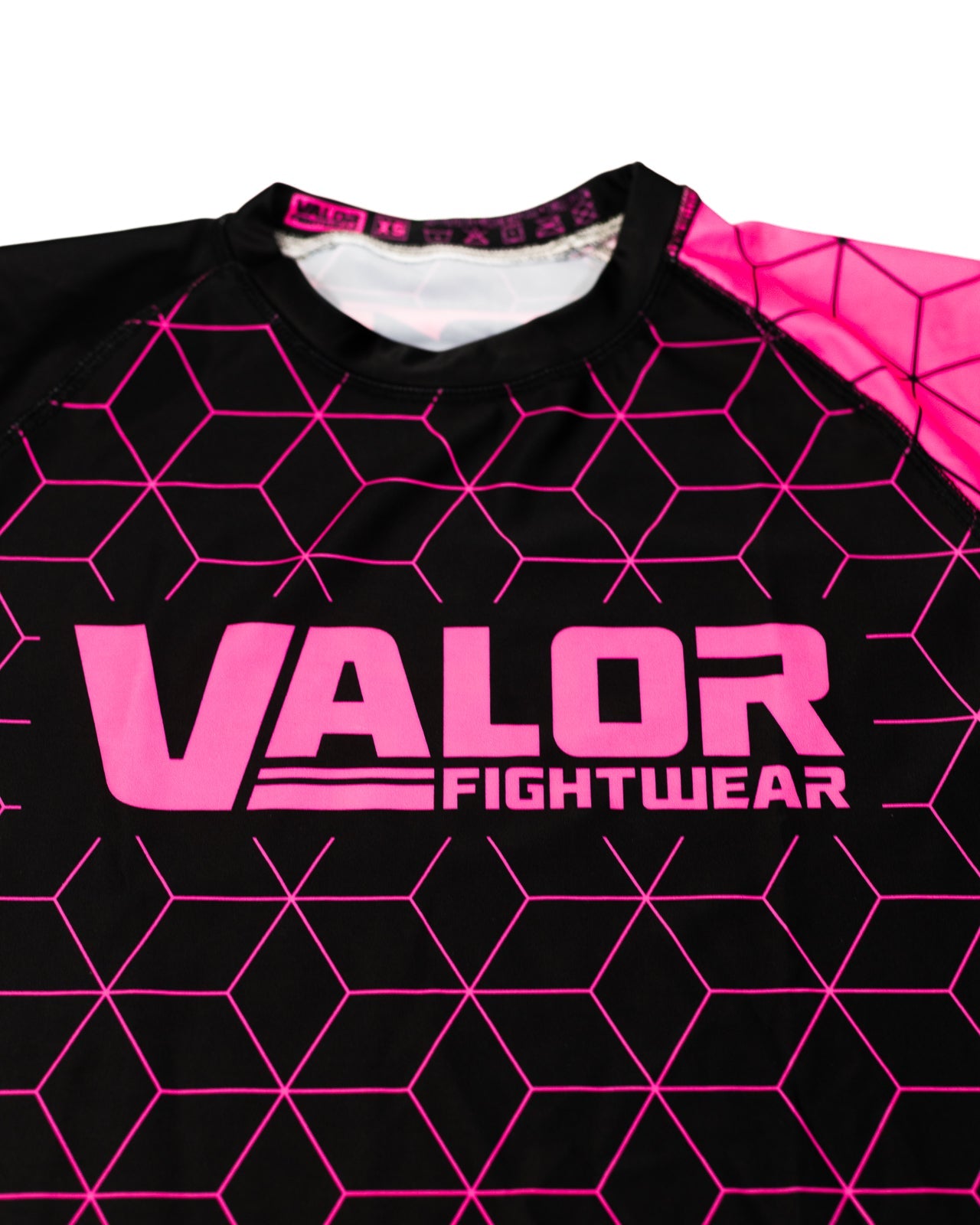 KIDS VALOR GEO PINK RASHGUARD