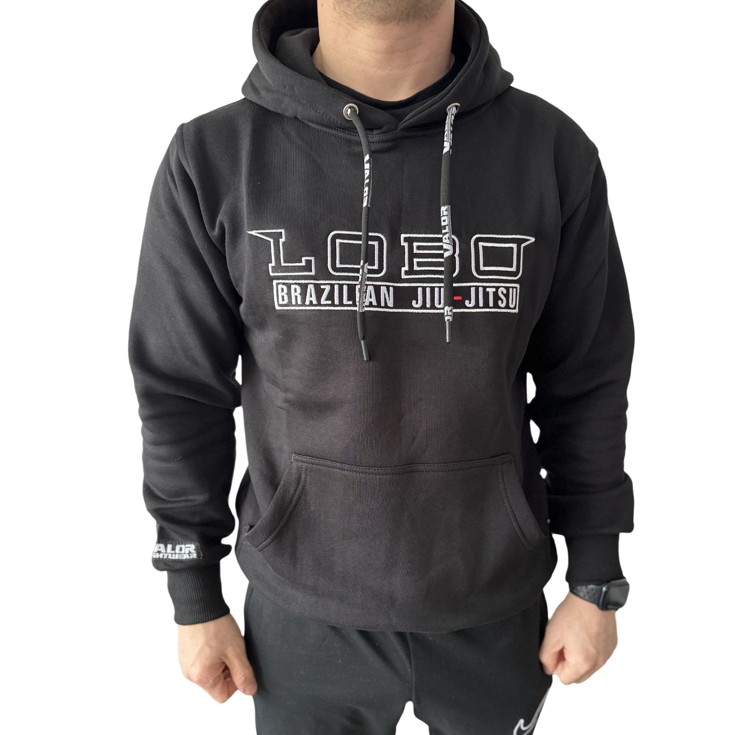 LOBO BJJ X VALOR BLACK HOODIE REGULAR FIT