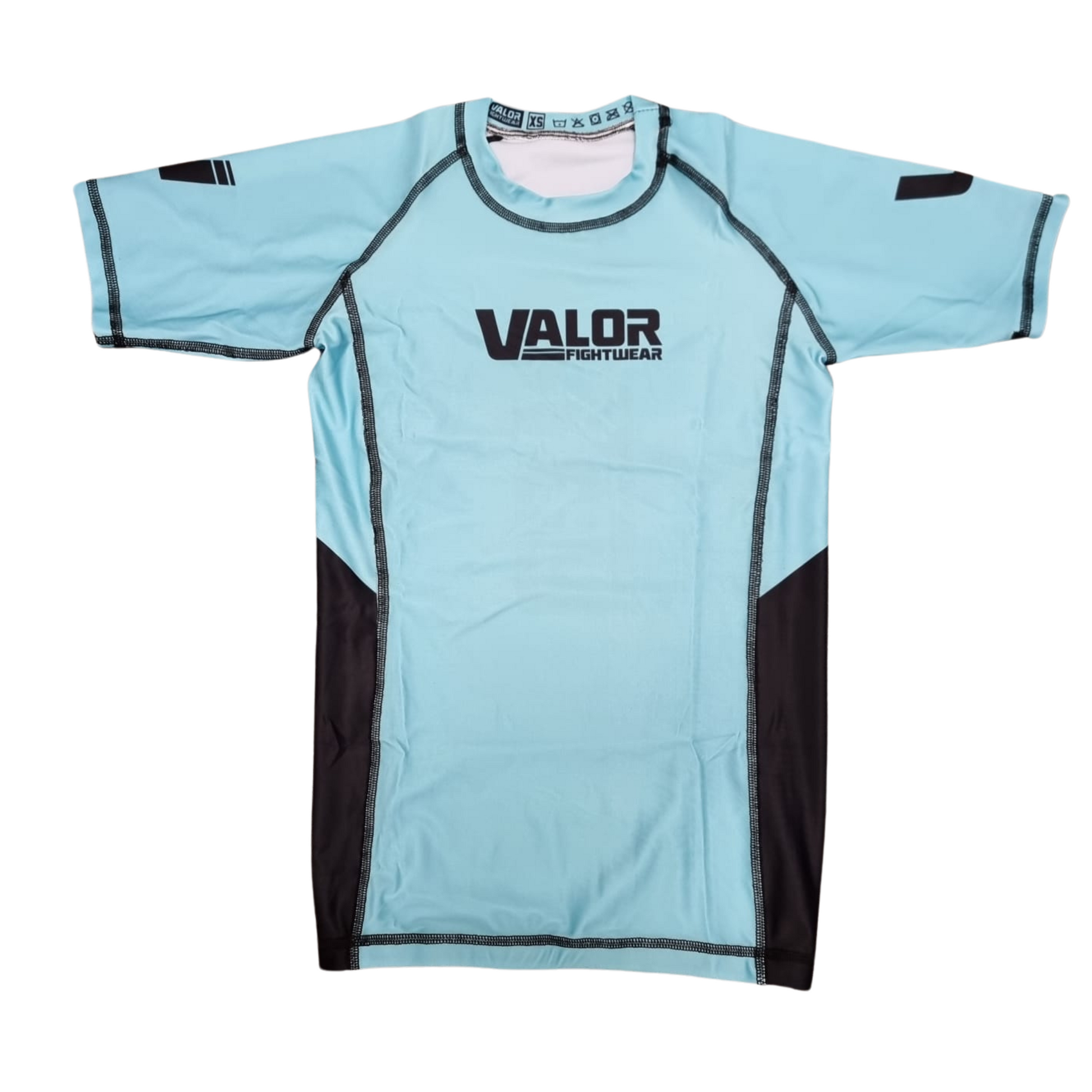 Kids Pastel No Gi BJJ/MMA Rash Guard - Aqua - Valor Fightwear